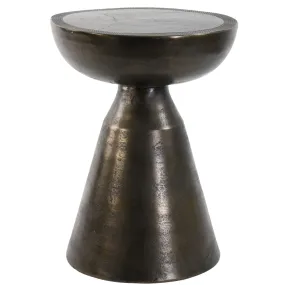 Antiqued Bronze Circular PASJA Side Table 53cm