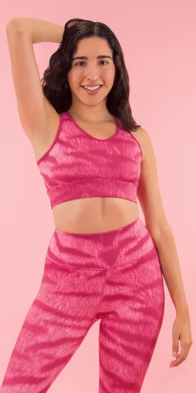 Fierce Pink Tiger - Sports Bra