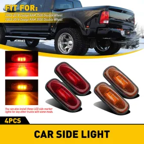 For 2003-2018 Dodge RAM 2500 3500 Red & Yellow Fender LED Side Marker Lights