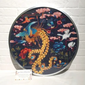 Phoenix Diamond Art in Round Frame