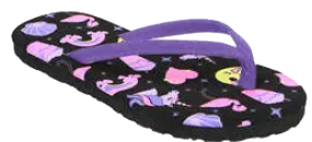 Sandals Girls Flip Flop Fun Pattern Classic Flip Flop, Purple, Red