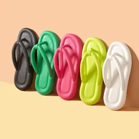 Summer Candy Colors Flip Flops Beach 2024 New Soft Bottom Flat Slippers Women Men Outdoor Comfy Non Slip Flat Slide Sandals Ship